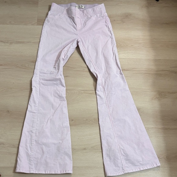 We The Free Pants - We The Free flare pants cotton bohemian chic Soft Pink Apparel